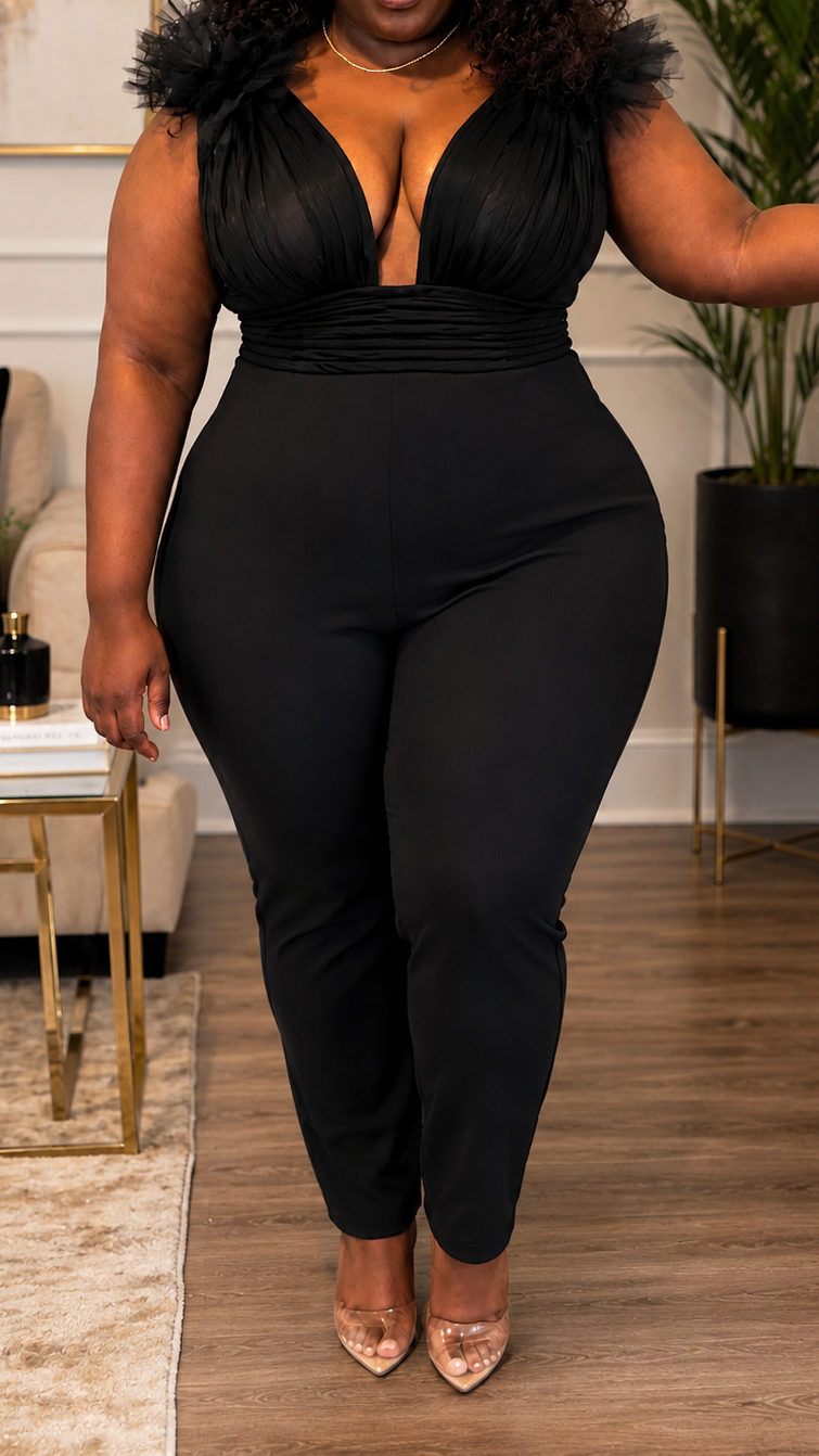 Elegant Midnight Muse Jumpsuit